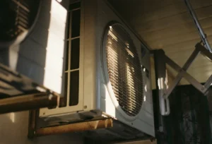 tepelné čerpadlo cena Slovensko - Close-up of an air conditioning unit on a sunny day